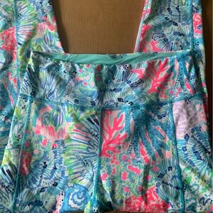 Lilly Pulitzer Luxletic womens  Leggings L sporty gym beach